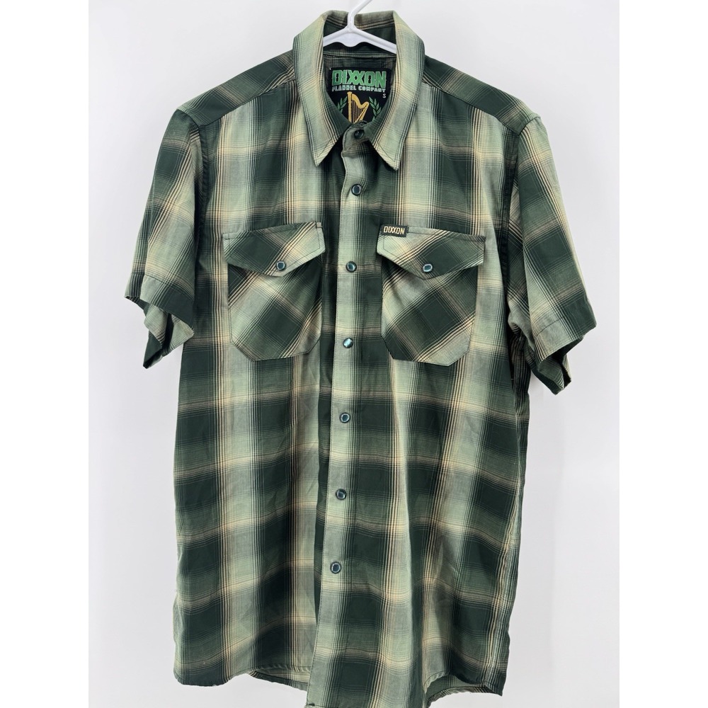 Dixxon Flannel Co The Harp Green Bamboo Blend Short Sleeve Shirt Medium